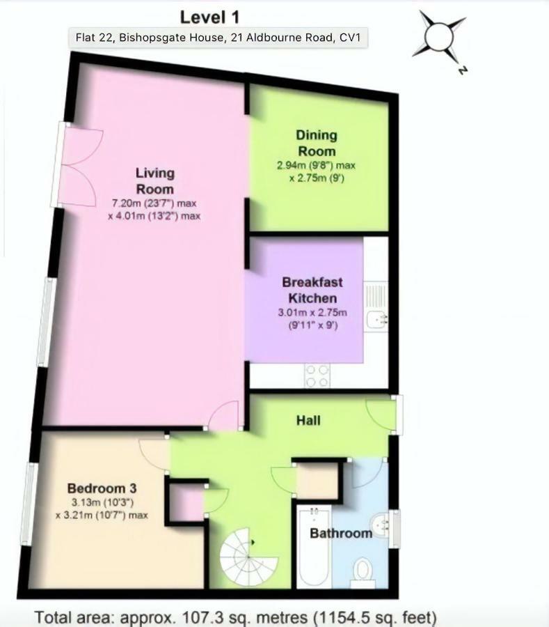 4B Loft Penthouse Industrial Decor With Canal & City Views Coventry Esterno foto